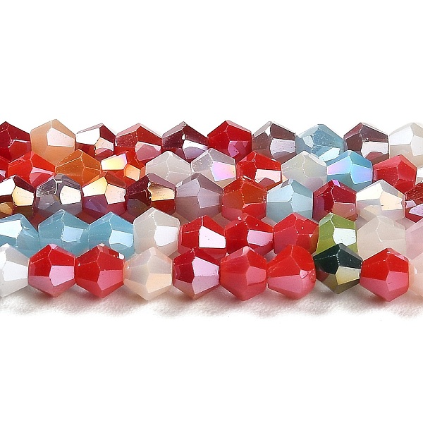PandaHall Opaque Solid Color Electroplate Glass Beads Strands, AB Color Plated, Faceted, Bicone, Colorful, 4x4mm, Hole: 0.8mm, about...
PandaHall Opaque Solid Color Electroplate Glass Beads Strands, AB Color Plated, Faceted, Bicone, Colorful, 4x4mm, Hole: 0.8mm, about...