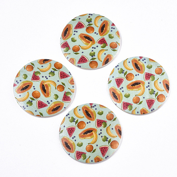 PandaHall Fruit Seris Printed Wood Pendants, Flat Round with Papaya Pattern, Pale Turquoise, 30x5mm, Hole: 1.6mm Wood Flat Round Cyan
PandaHall Fruit Seris Printed Wood Pendants, Flat Round with Papaya Pattern, Pale Turquoise, 30x5mm, Hole: 1.6mm Wood Flat Round Cyan