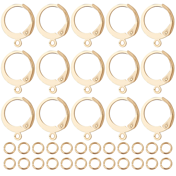 PandaHall Beebeecraft 100Pcs 304 Stainless Steel Leverback Earring Findings, with Horizontal Loops & 120Pcs Jump Rings, Real 18K Gold Plated...
PandaHall Beebeecraft 100Pcs 304 Stainless Steel Leverback Earring Findings, with Horizontal Loops & 120Pcs Jump Rings, Real 18K Gold Plated...