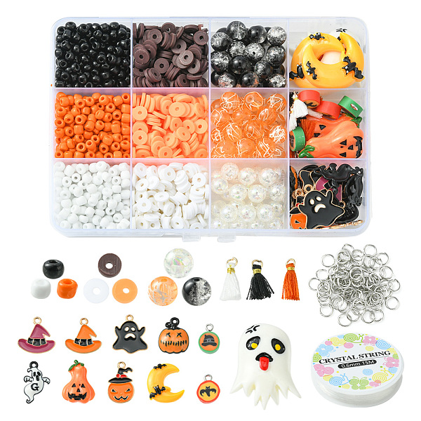 PandaHall DIY Halloween Bracelet Making Kit, Including Seed Beads, Bat & Cap Polymer Clay Charms & Disc Beads, Ghost & Pumpkin Resin..., Multicolor
PandaHall DIY Halloween Bracelet Making Kit, Including Seed Beads, Bat & Cap Polymer Clay Charms & Disc Beads, Ghost & Pumpkin Resin..., Multicolor