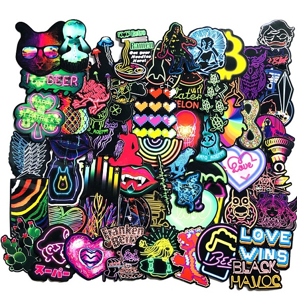PandaHall Waterproof PVC Colored Neon Style Stickers, for Water Bottles, Laptop, Luggage, Cup, Computer, Mobile Phone, Skateboard, Guitar..., Multicolor
PandaHall Waterproof PVC Colored Neon Style Stickers, for Water Bottles, Laptop, Luggage, Cup, Computer, Mobile Phone, Skateboard, Guitar..., Multicolor