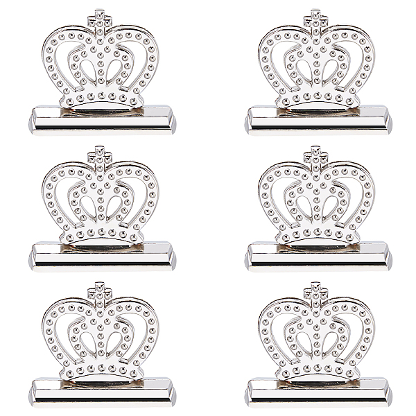 PandaHall Crown Alloy Memo Clip, Message Note Photo Stand Holder, for Wedding Decoration, Platinum, 28.5x33.5x9mm Alloy
PandaHall Crown Alloy Memo Clip, Message Note Photo Stand Holder, for Wedding Decoration, Platinum, 28.5x33.5x9mm Alloy