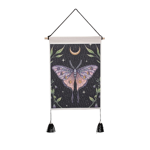 PandaHall Bohemia Style Cloth Wall Hanging Tapestry, Vertical Tapestry, with Wood Rod & Iron Traceless Nail & Cord, for Home Decoration..., Purple
PandaHall Bohemia Style Cloth Wall Hanging Tapestry, Vertical Tapestry, with Wood Rod & Iron Traceless Nail & Cord, for Home Decoration..., Purple