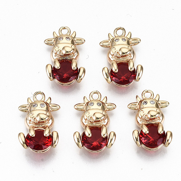 PandaHall Brass Glass Rhinestone Pendants, with Micro Pave Clear Cubic Zirconia, Long-Lasting Plated, Cadmium Free & Lead Free, Cow, Light..., Red
PandaHall Brass Glass Rhinestone Pendants, with Micro Pave Clear Cubic Zirconia, Long-Lasting Plated, Cadmium Free & Lead Free, Cow, Light..., Red
