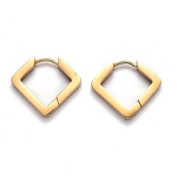 PandaHall 304 Stainless Steel Rhombus Huggie Hoop Earrings, Golden, 17x20x3mm, Pin: 1mm 304 Stainless Steel Rhombus
PandaHall 304 Stainless Steel Rhombus Huggie Hoop Earrings, Golden, 17x20x3mm, Pin: 1mm 304 Stainless Steel Rhombus