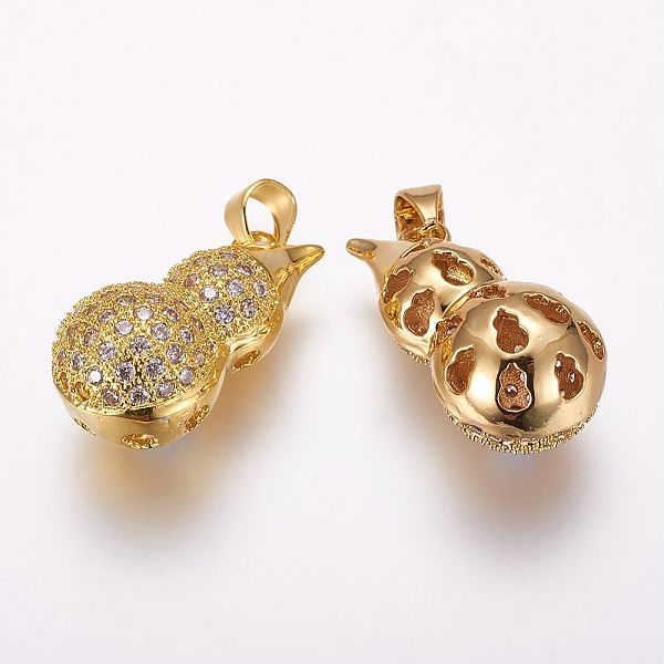 PandaHall Brass Micro Pave Cubic Zirconia Pendants, Calabash, Hollow, Golden, 22x12x11mm, Hole: 3.5x4mm Brass+Cubic Zirconia Others
PandaHall Brass Micro Pave Cubic Zirconia Pendants, Calabash, Hollow, Golden, 22x12x11mm, Hole: 3.5x4mm Brass+Cubic Zirconia Others