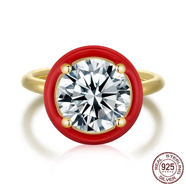 PandaHall 925 Sterling Silver Rings, Birthstone Ring, Real 18K Gold Plated, with Enamel & Cubic Zirconia for Women, Flat Round, Red, 1.8mm...
PandaHall 925 Sterling Silver Rings, Birthstone Ring, Real 18K Gold Plated, with Enamel & Cubic Zirconia for Women, Flat Round, Red, 1.8mm...
