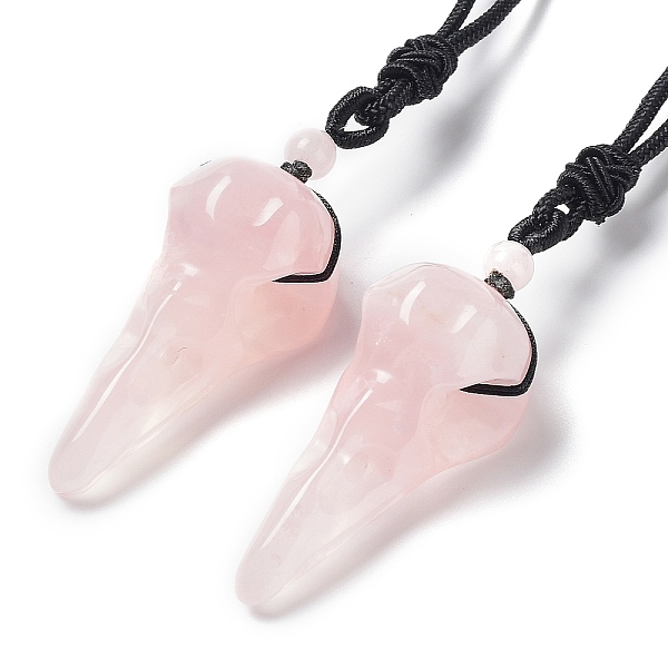 PandaHall Natural Rose Quartz Plague Doctor Pendant Necklace with Nylon Rope, 33.39~35.59 inch(84.8~90.4cm) Rose Quartz
PandaHall Natural Rose Quartz Plague Doctor Pendant Necklace with Nylon Rope, 33.39~35.59 inch(84.8~90.4cm) Rose Quartz