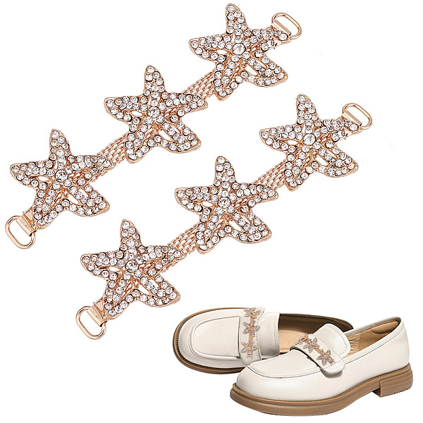 PandaHall PH 2pcs Decorative Shoe Chains, Golden Starfish Shoe Charms Crystal Shoe Chain Accessories for Women Sandals Sneakers Casual..., Clear
PandaHall PH 2pcs Decorative Shoe Chains, Golden Starfish Shoe Charms Crystal Shoe Chain Accessories for Women Sandals Sneakers Casual..., Clear