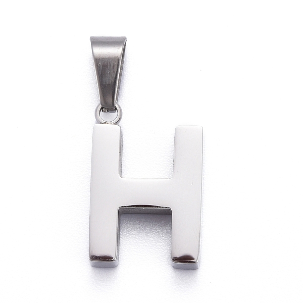 PandaHall 304 Stainless Steel Letter Pendants, Manual Polishing, Alphabet, Stainless Steel Color, Letter.H, 18.5x12x4mm, Hole: 6x3mm 304...
PandaHall 304 Stainless Steel Letter Pendants, Manual Polishing, Alphabet, Stainless Steel Color, Letter.H, 18.5x12x4mm, Hole: 6x3mm 304...