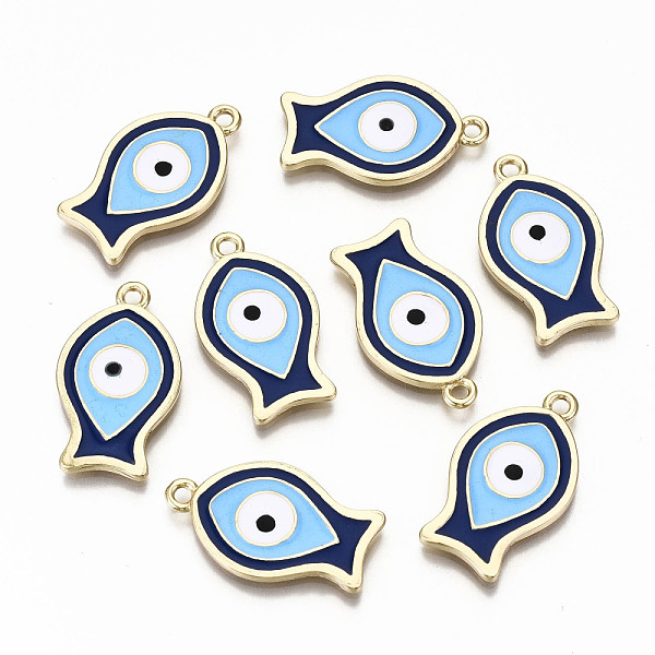 PandaHall Alloy Enamel Pendants, Cadmium Free & Nickel Free & Lead Free, Light Gold, Fish, Blue, 27.5x16x2mm, Hole: 2mm Alloy+Enamel Fish...
PandaHall Alloy Enamel Pendants, Cadmium Free & Nickel Free & Lead Free, Light Gold, Fish, Blue, 27.5x16x2mm, Hole: 2mm Alloy+Enamel Fish...