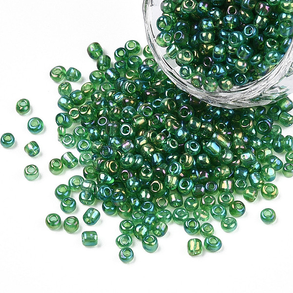 PandaHall Round Trans. Colors Rainbow Glass Seed Beads, Dark Green, Size: about 3mm in diameter, hole: 1mm, about 1102pcs/50g Glass Green
PandaHall Round Trans. Colors Rainbow Glass Seed Beads, Dark Green, Size: about 3mm in diameter, hole: 1mm, about 1102pcs/50g Glass Green