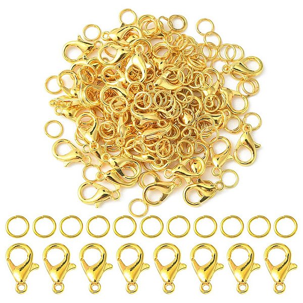PandaHall 50Pcs Zinc Alloy Lobster Claw Clasps, Parrot Trigger Clasps, Jewelry Making Findings, with 150Pcs Iron Open Jump Rings, Golden...
PandaHall 50Pcs Zinc Alloy Lobster Claw Clasps, Parrot Trigger Clasps, Jewelry Making Findings, with 150Pcs Iron Open Jump Rings, Golden...