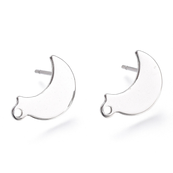PandaHall 304 Stainless Steel Stud Earring Findings, Moon, Stainless Steel Color, 14.5x9.5x0.8mm, Hole: 1.4mm, Pin: 0.8mm 304 Stainless...
PandaHall 304 Stainless Steel Stud Earring Findings, Moon, Stainless Steel Color, 14.5x9.5x0.8mm, Hole: 1.4mm, Pin: 0.8mm 304 Stainless...