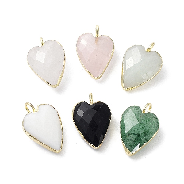 PandaHall Natural Mixed Stone Pendants, Faceted Heart Charms, with Golden Plated Brass Edge Loops, 18x12x6mm, Hole: 2.5~3mm Mixed Stone...
PandaHall Natural Mixed Stone Pendants, Faceted Heart Charms, with Golden Plated Brass Edge Loops, 18x12x6mm, Hole: 2.5~3mm Mixed Stone...