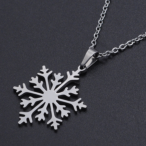 PandaHall 201 Stainless Steel Pendants Necklaces, with Cable Chains and Lobster Claw Clasps, Snowflake, Stainless Steel Color, 17.71 inch...
PandaHall 201 Stainless Steel Pendants Necklaces, with Cable Chains and Lobster Claw Clasps, Snowflake, Stainless Steel Color, 17.71 inch...