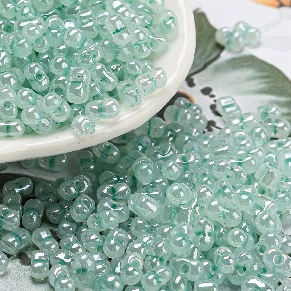 PandaHall Ceylon Glass Seed Beads, Peanut, Turquoise, 4~4.5x2~2.5x2~2.5mm, Hole: 0.8~0.9mm, about 10000pcs/pound Glass Peanut Green
PandaHall Ceylon Glass Seed Beads, Peanut, Turquoise, 4~4.5x2~2.5x2~2.5mm, Hole: 0.8~0.9mm, about 10000pcs/pound Glass Peanut Green