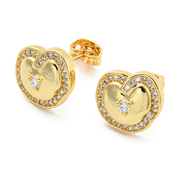 PandaHall Cubic Zirconia Stud Earrings, Brass Jewelry for Women, Cadmium Free & Lead Free, Heart, Real 18K Gold Plated, 11x12mm Cubic..., Clear
PandaHall Cubic Zirconia Stud Earrings, Brass Jewelry for Women, Cadmium Free & Lead Free, Heart, Real 18K Gold Plated, 11x12mm Cubic..., Clear