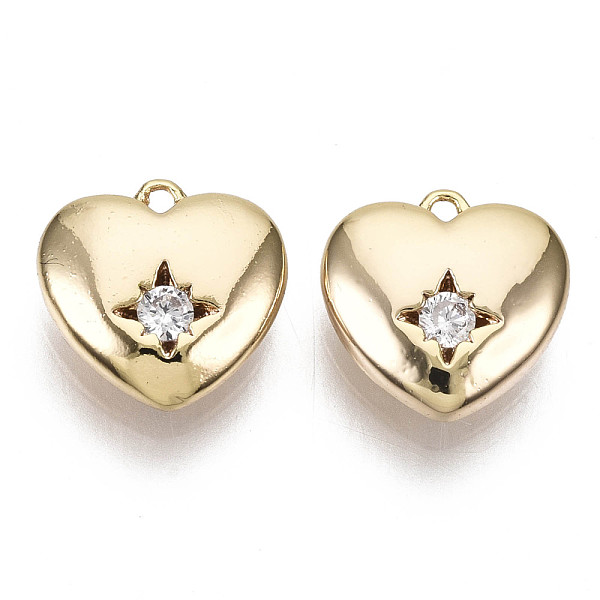 PandaHall Brass Micro Cubic Zirconia Charms, Nickel Free, Real 18K Gold Plated, Heart, Clear, 9x9x3mm, Hole: 0.8mm Brass+Cubic Zirconia...
PandaHall Brass Micro Cubic Zirconia Charms, Nickel Free, Real 18K Gold Plated, Heart, Clear, 9x9x3mm, Hole: 0.8mm Brass+Cubic Zirconia...
