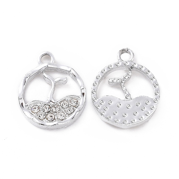 PandaHall Alloy Rhinestone Charms, Platinum Tone Flat Round with Fish Tail Shape, Crystal, 15x12.5x2.5mm, Hole: 1.6mm Alloy+Rhinestone Flat..., Clear
PandaHall Alloy Rhinestone Charms, Platinum Tone Flat Round with Fish Tail Shape, Crystal, 15x12.5x2.5mm, Hole: 1.6mm Alloy+Rhinestone Flat..., Clear