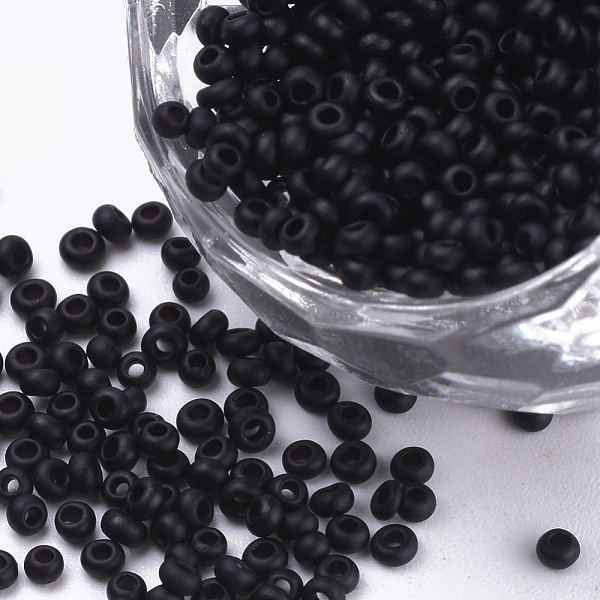 PandaHall Opaque Glass Seed Beads, Frosted Style, Round, Black, 2~2.3x1.5mm, Hole: 0.8mm, about 30000pcs/bag, about 450g/bag Glass Black
PandaHall Opaque Glass Seed Beads, Frosted Style, Round, Black, 2~2.3x1.5mm, Hole: 0.8mm, about 30000pcs/bag, about 450g/bag Glass Black