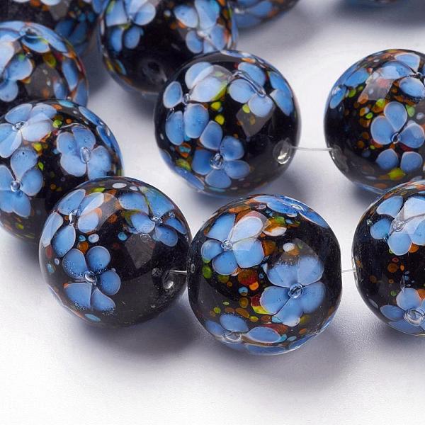 PandaHall Handmade Inner Flower Lampwork Beads Strands, Round, Cornflower Blue, 19~20mm, Hole: 2.5mm, 18pcs/strand, 12.99 inch Lampwork...
PandaHall Handmade Inner Flower Lampwork Beads Strands, Round, Cornflower Blue, 19~20mm, Hole: 2.5mm, 18pcs/strand, 12.99 inch Lampwork...