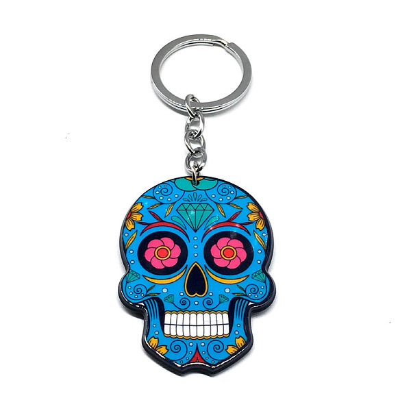 PandaHall Plastic Pendant Keychain, with Iron Key Rings, Skull, Dodger Blue, Pendant: 5.7x4cm Plastic Skull
PandaHall Plastic Pendant Keychain, with Iron Key Rings, Skull, Dodger Blue, Pendant: 5.7x4cm Plastic Skull
