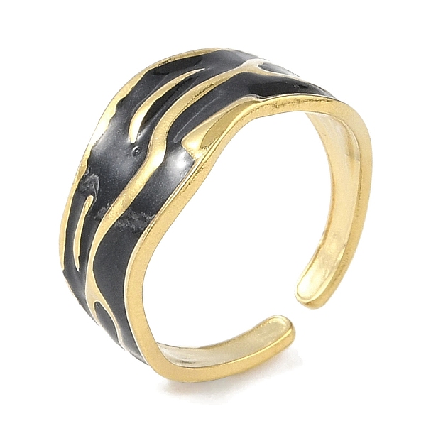 PandaHall Ion Plating(IP) 304 Stainless Steel Enamel Cuff Finger Rings, Wide Open Rings for Women, Real 18K Gold Plated, Adjustable, 12mm..., Black
PandaHall Ion Plating(IP) 304 Stainless Steel Enamel Cuff Finger Rings, Wide Open Rings for Women, Real 18K Gold Plated, Adjustable, 12mm..., Black