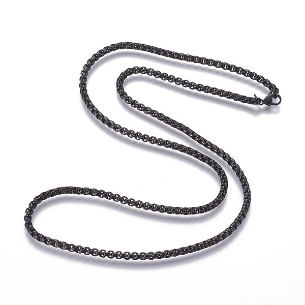 PandaHall 304 Stainless Steel Box Chain Necklaces, with Lobster Claw Clasp, Gunmetal, 23.62 inch(60cm), 3.5mm 304 Stainless Steel
PandaHall 304 Stainless Steel Box Chain Necklaces, with Lobster Claw Clasp, Gunmetal, 23.62 inch(60cm), 3.5mm 304 Stainless Steel