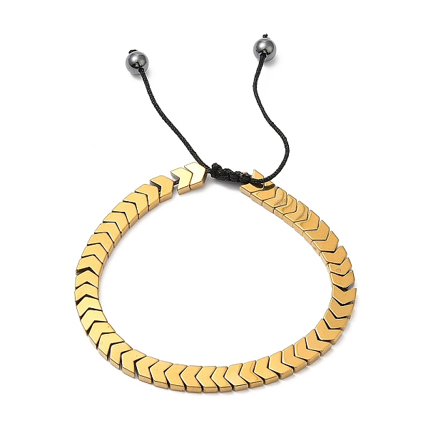 PandaHall Synthetic Non-magnetic Hematite Arrow Braided Bead Bracelets, Golden, Inner Diameter: 2-1/2~3-7/8 inch(6.4~9.8cm) Hematite Gray
PandaHall Synthetic Non-magnetic Hematite Arrow Braided Bead Bracelets, Golden, Inner Diameter: 2-1/2~3-7/8 inch(6.4~9.8cm) Hematite Gray