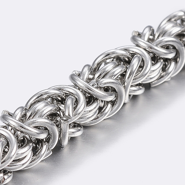 PandaHall 304 Stainless Steel Byzantine Chain, Unwelded, Stainless Steel Color, 7x7mm 304 Stainless Steel
PandaHall 304 Stainless Steel Byzantine Chain, Unwelded, Stainless Steel Color, 7x7mm 304 Stainless Steel