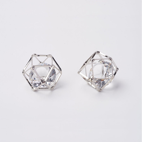 PandaHall Brass Hollow Polygon Beads, with Floating Glass Beads Inside, Platinum, 16x20x17mm Brass+Glass Polygon Clear
PandaHall Brass Hollow Polygon Beads, with Floating Glass Beads Inside, Platinum, 16x20x17mm Brass+Glass Polygon Clear