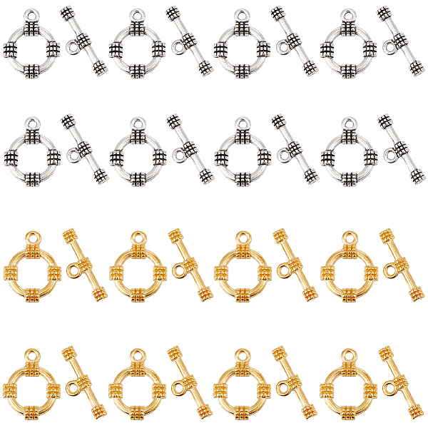 PandaHall SUNNYCLUE 60Pcs 2 Colors Tibetan Style Alloy Toggle Clasps, Lead Free & Cadmium Free, Ring, Antique Silver & Golden, Ring: 19x15mm...
PandaHall SUNNYCLUE 60Pcs 2 Colors Tibetan Style Alloy Toggle Clasps, Lead Free & Cadmium Free, Ring, Antique Silver & Golden, Ring: 19x15mm...