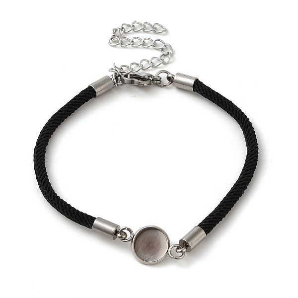 PandaHall Milan Cord & 304 Stainless Steel Bracelets Making, with Round Tray, Black, Tray: 8mm, 7-1/4 inch(18.5cm) 304 Stainless Steel Black
PandaHall Milan Cord & 304 Stainless Steel Bracelets Making, with Round Tray, Black, Tray: 8mm, 7-1/4 inch(18.5cm) 304 Stainless Steel Black