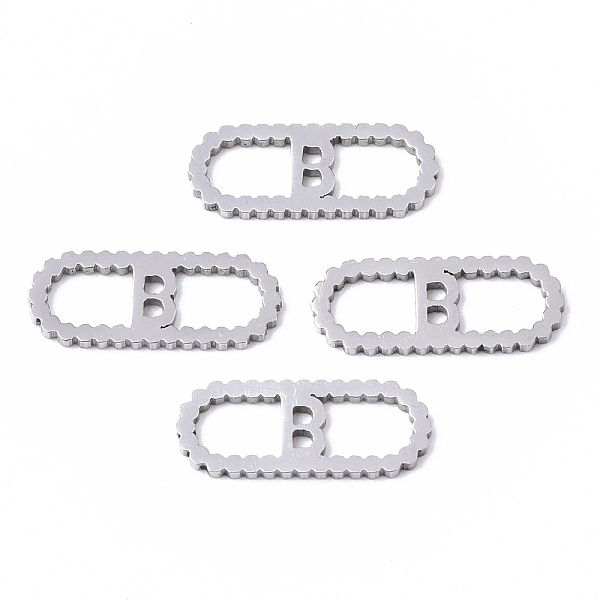 PandaHall 201 Stainless Steel Links Connectors, Laser Cut, Oval with Letter, Stainless Steel Color, Letter.B, 15x6x1mm, Hole: 4x5~7mm 201...
PandaHall 201 Stainless Steel Links Connectors, Laser Cut, Oval with Letter, Stainless Steel Color, Letter.B, 15x6x1mm, Hole: 4x5~7mm 201...