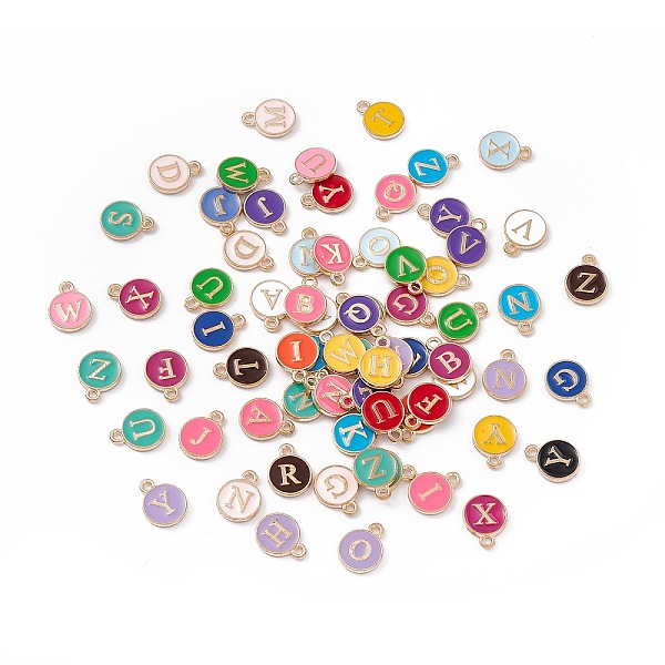PandaHall Alloy Enamel Charms, Flat Round with Random Letter, Light Gold, 13x10x1.5mm, Hole: 1.5mm Alloy+Enamel Flat Round Multicolor
PandaHall Alloy Enamel Charms, Flat Round with Random Letter, Light Gold, 13x10x1.5mm, Hole: 1.5mm Alloy+Enamel Flat Round Multicolor