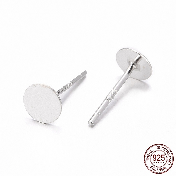PandaHall 925 Sterling Silver Earrings Findings, Flat Round, Silver, 11x5mm, Pin: 0.6mm Sterling Silver
PandaHall 925 Sterling Silver Earrings Findings, Flat Round, Silver, 11x5mm, Pin: 0.6mm Sterling Silver