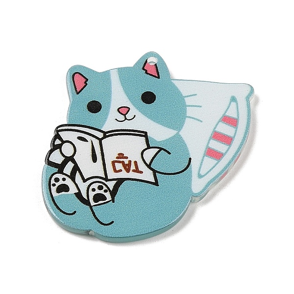 PandaHall Cartoon Cat Acrylic Pendants, Turquoise, 38.5x40x2.5mm, Hole: 1.5mm Acrylic Cat Shape Green
PandaHall Cartoon Cat Acrylic Pendants, Turquoise, 38.5x40x2.5mm, Hole: 1.5mm Acrylic Cat Shape Green