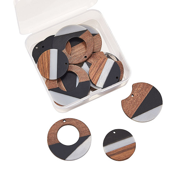 PandaHall Tri-color Resin & Wood Pendants, Flat Round, Mixed Color, 38x3~3.5mm/34x36.5x3.5mm/28x3.5mm, Hole: 2mm, 12pcs/box Resin+Wood Flat..., Multicolor
PandaHall Tri-color Resin & Wood Pendants, Flat Round, Mixed Color, 38x3~3.5mm/34x36.5x3.5mm/28x3.5mm, Hole: 2mm, 12pcs/box Resin+Wood Flat..., Multicolor