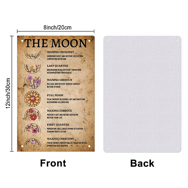 PandaHall Vintage Metal Tin Sign, Iron Wall Decor for Bars, Restaurants, Cafes Pubs, Rectangle, Moon Phase Pattern, 300x200x0.5mm Iron Moon
PandaHall Vintage Metal Tin Sign, Iron Wall Decor for Bars, Restaurants, Cafes Pubs, Rectangle, Moon Phase Pattern, 300x200x0.5mm Iron Moon