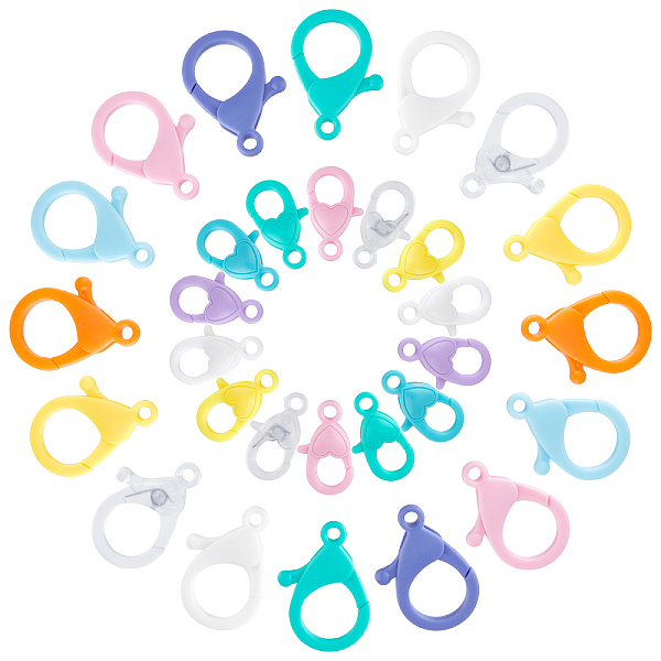 PandaHall CHGCRAFT 2 Style Plastic Lobster Claw Clasps, Mixed Color, 35x24.5x6mm, Hole: 3mm, 136pcs/box Plastic Heart Multicolor
PandaHall CHGCRAFT 2 Style Plastic Lobster Claw Clasps, Mixed Color, 35x24.5x6mm, Hole: 3mm, 136pcs/box Plastic Heart Multicolor
