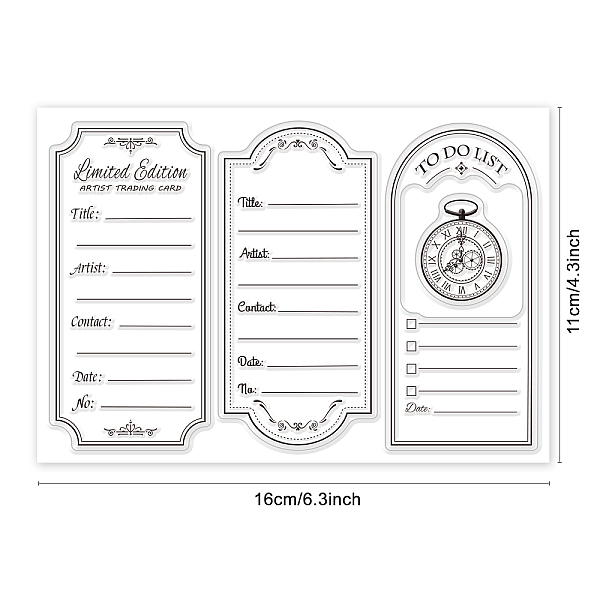 PandaHall BENECREAT ATC Cards Stamp, Frame List Silicone Stamps 16x11cm Vintage Border Clock Pattern for DIY Scrapbooking Bookmark, Photo... 
PandaHall BENECREAT ATC Cards Stamp, Frame List Silicone Stamps 16x11cm Vintage Border Clock Pattern for DIY Scrapbooking Bookmark, Photo...