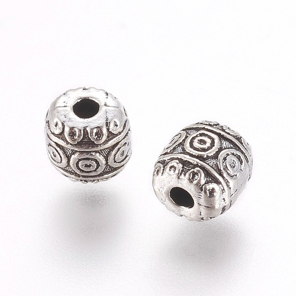 PandaHall Tibetan Style Alloy Barrel Beads, Cadmium Free & Nickel Free & Lead Free, Antique Silver, 7x6.5mm, Hole: 2mm, about 1470pcs/1000g...
PandaHall Tibetan Style Alloy Barrel Beads, Cadmium Free & Nickel Free & Lead Free, Antique Silver, 7x6.5mm, Hole: 2mm, about 1470pcs/1000g...