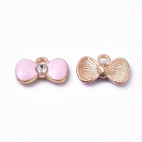 PandaHall Alloy Enamel Pendants, with Crystal Rhinestone, Bowknot, Light Gold, Pink, 9x14.5x3.5mm, Hole: 1.5mm Alloy Rhinestone+Enamel...
PandaHall Alloy Enamel Pendants, with Crystal Rhinestone, Bowknot, Light Gold, Pink, 9x14.5x3.5mm, Hole: 1.5mm Alloy Rhinestone+Enamel...