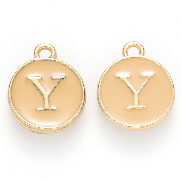PandaHall Golden Plated Alloy Enamel Charms, Cadmium Free & Lead Free, Enamelled Sequins, Flat Round with Letter, Wheat, Letter.Y, 14x12x2mm..., Orange
PandaHall Golden Plated Alloy Enamel Charms, Cadmium Free & Lead Free, Enamelled Sequins, Flat Round with Letter, Wheat, Letter.Y, 14x12x2mm..., Orange