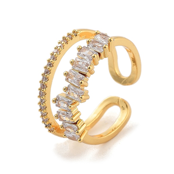 PandaHall Brass with Cubic Zirconia Open Cuff Rings, Clear, US Size 5 1/4(15.9mm) Brass+Cubic Zirconia Ring Clear
PandaHall Brass with Cubic Zirconia Open Cuff Rings, Clear, US Size 5 1/4(15.9mm) Brass+Cubic Zirconia Ring Clear
