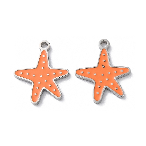 PandaHall 304 Stainless Steel Pendants, with Enamel, Starfish Charm, Stainless Steel Color, 16x13x1.5mm, Hole: 1.5mm Stainless Steel+Enamel..., Orange
PandaHall 304 Stainless Steel Pendants, with Enamel, Starfish Charm, Stainless Steel Color, 16x13x1.5mm, Hole: 1.5mm Stainless Steel+Enamel..., Orange