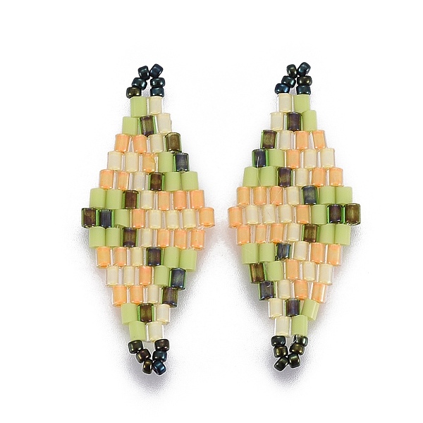 PandaHall MIYUKI & TOHO Handmade Japanese Seed Beads Links, Loom Pattern, Rhombus, Pale Goldenrod, 32.5~33x12.6~13x1.7~1.8mm, Hole..., Yellow
PandaHall MIYUKI & TOHO Handmade Japanese Seed Beads Links, Loom Pattern, Rhombus, Pale Goldenrod, 32.5~33x12.6~13x1.7~1.8mm, Hole..., Yellow