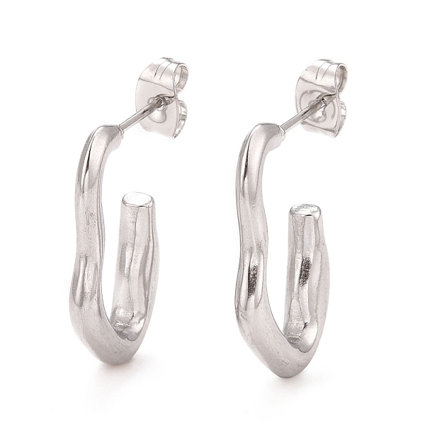 PandaHall 304 Stainless Steel C-shape Stud Earrings, Wave Wrap Half Hoop Earrings for Women, Stainless Steel Color, 23.5x16x3.5mm, Pin...
PandaHall 304 Stainless Steel C-shape Stud Earrings, Wave Wrap Half Hoop Earrings for Women, Stainless Steel Color, 23.5x16x3.5mm, Pin...