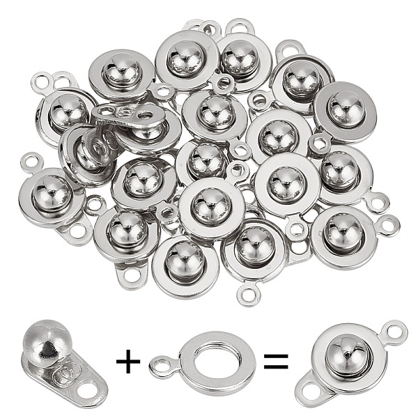 PandaHall GOMAKERER 20Pcs 201 Stainless Steel Snap Clasps, Stainless Steel Color, 15x9x5mm, Hole: 1.5~1.8mm 201 Stainless Steel
PandaHall GOMAKERER 20Pcs 201 Stainless Steel Snap Clasps, Stainless Steel Color, 15x9x5mm, Hole: 1.5~1.8mm 201 Stainless Steel